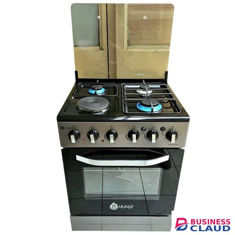 Nunix 60×60 3+1 Free Standing Cooker with Electric oven c traysomes with baking