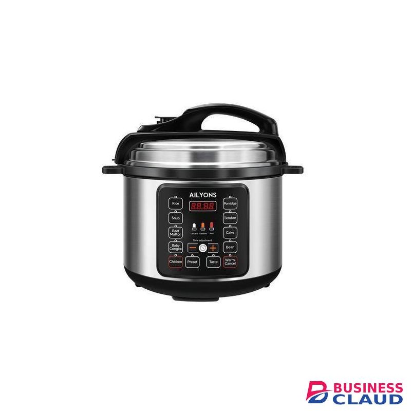 AILYONS Pressure Cooker Electric 5L Automatic 900W Silver LS-A1-5L (1YR WRTY)