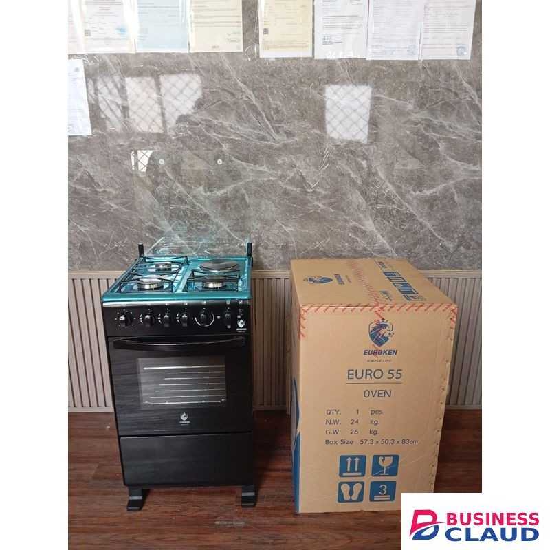 Euroken 4-Burner Gas Cooker with Gas Oven