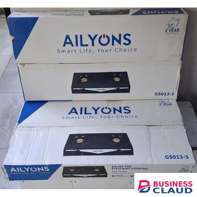 AILYONS 2 Burner Table Top Stainless Steel Gas Stove Cooker High Efficiency Compact Design Easy Clean Durable Cooking Appliance for Home Kitchen and Outdoor Use