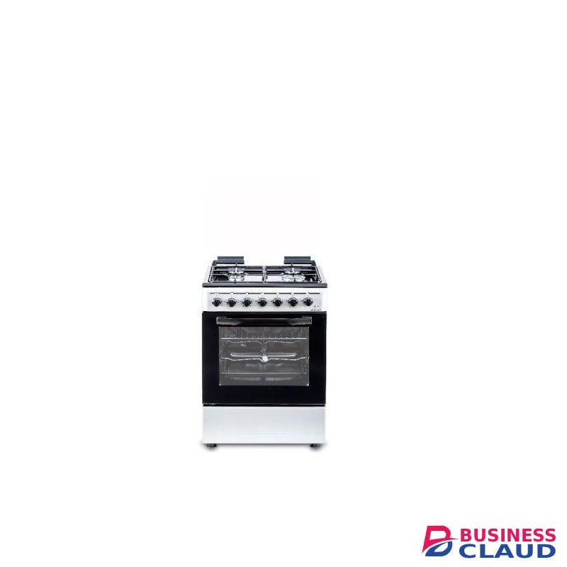 Master Chef 50*55 , 4 Gas Pool Cooking Oven with Glass Top Lid - Inox Grey