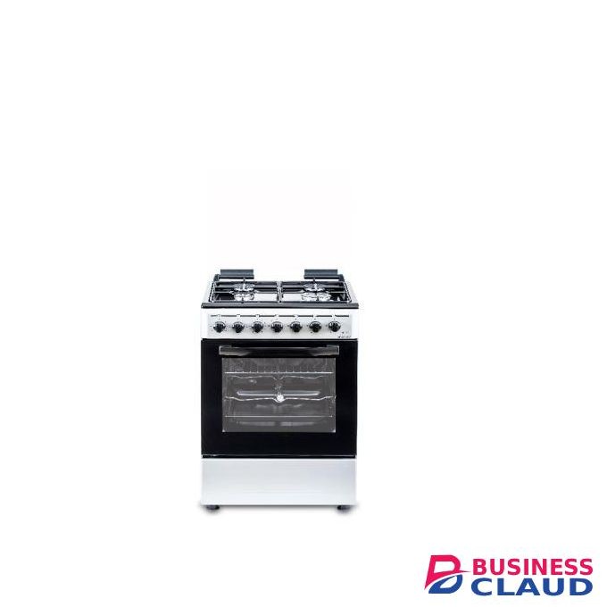 Master Chef 50*55 , 4 Gas Pool Cooking Oven with Glass Top Lid - Inox Grey