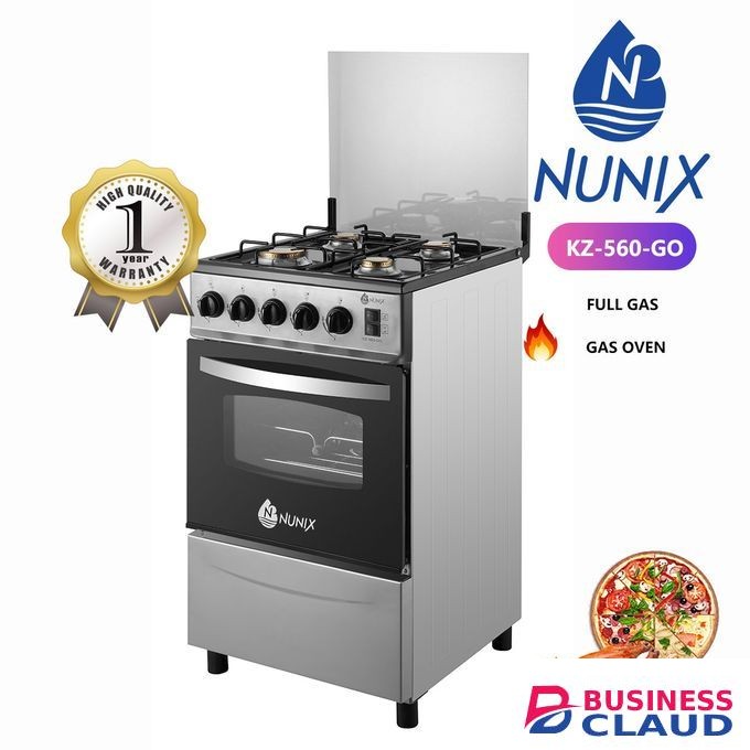 Nunix Standing 4 Gas Burner Cooker With Oven