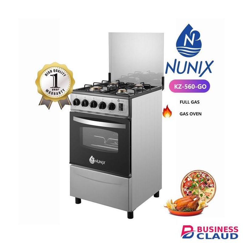 Nunix Standing 4 Gas Burner Cooker With Oven