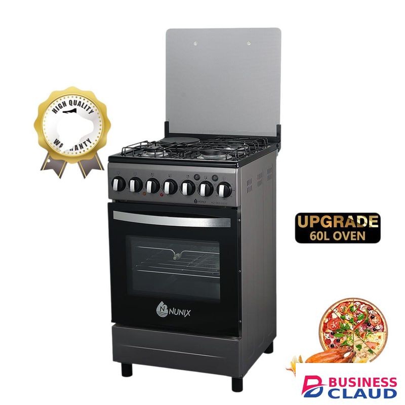 Nunix Free Standing Cooker 3+1 electric Hotplate with Gas Oven