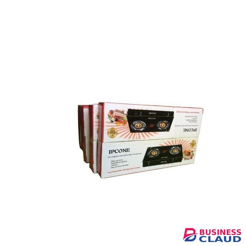 IPCONE Glass Top Double Burner Gas Stove/cooker