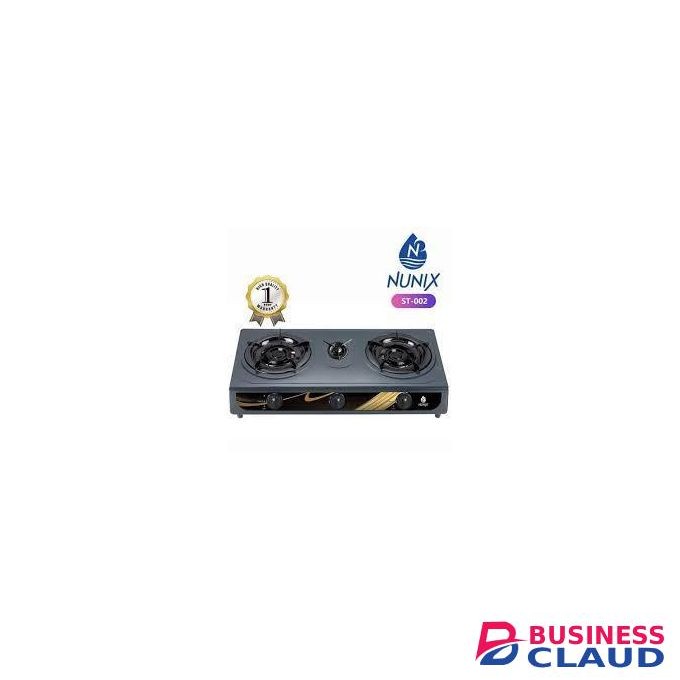 Nunix ST-002 Table Top Double Burner Gas Stove Cooker – Efficient & Stylish