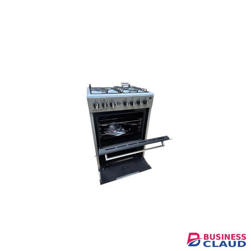 BJS Share this product Official Store SILVER (INOX) 60x60 3+1 Electric/Gas Cooker - W/ Turbo Fan - Oven 60L Capacity