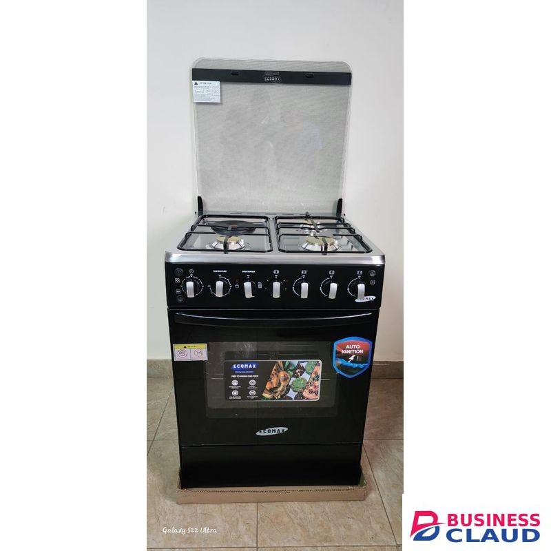 Ecomax 60by60cm 3gas cooker +1hotplate and electric oven standing cooker