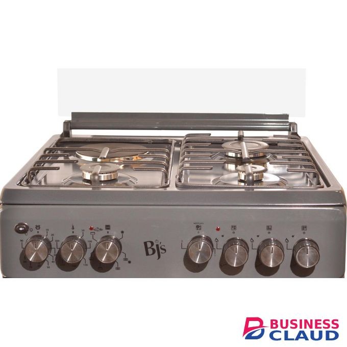 BJS ELEGANCE GREY 60x60 3+1 Electric/Gas Cooker w/ Turbo Fan Oven 60L Capacity