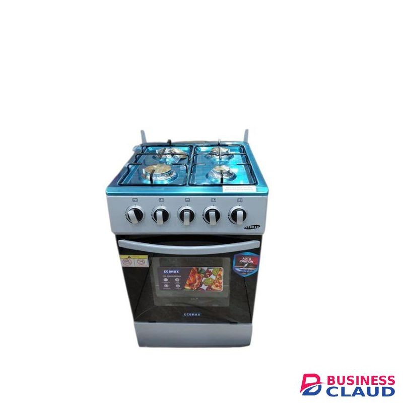 Ecomax 4 Burners Full Gas Free Standing Cooker with Oven