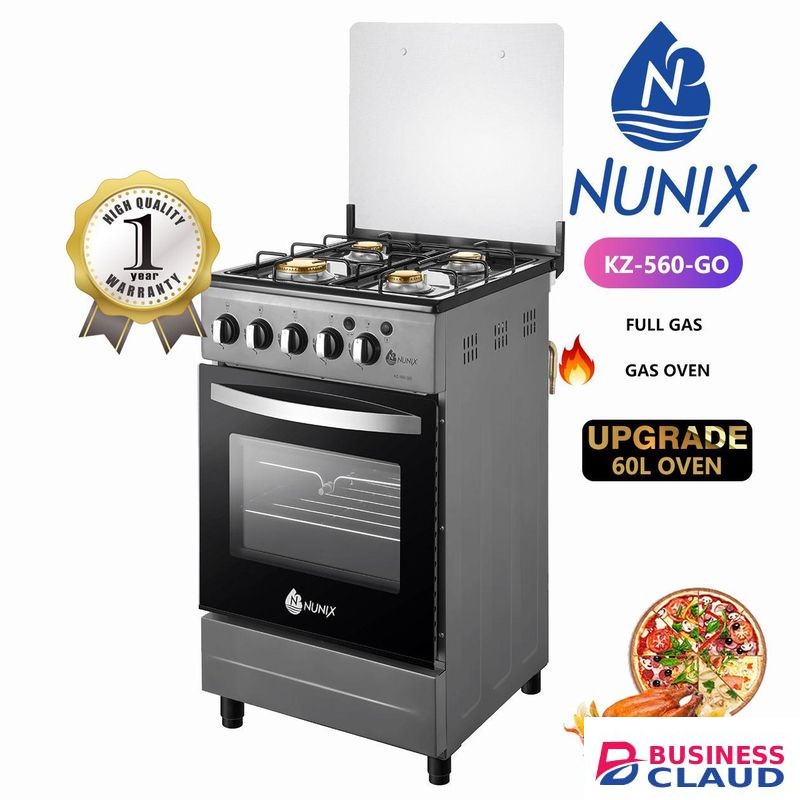 Nunix Free Standing 4 Gas Burner Cooker With Oven Brand: