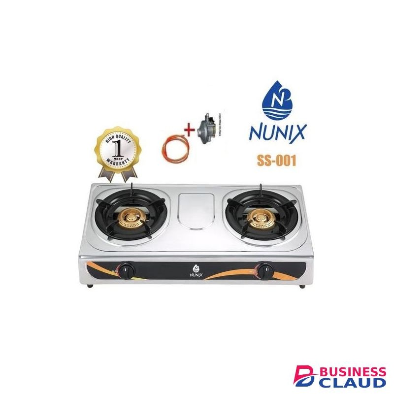 Nunix Table Top Gas Stove Cooker / Burner + Cable + Regulator