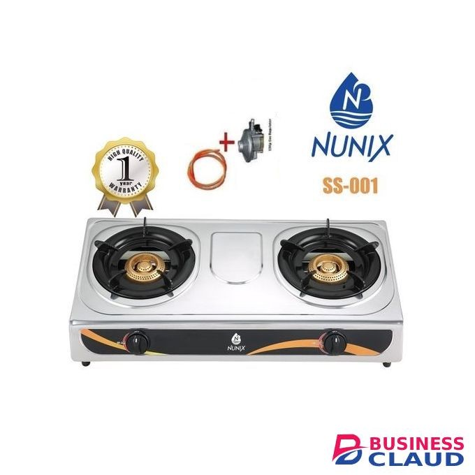 Nunix Table Top Gas Stove Cooker / Burner + Cable + Regulator