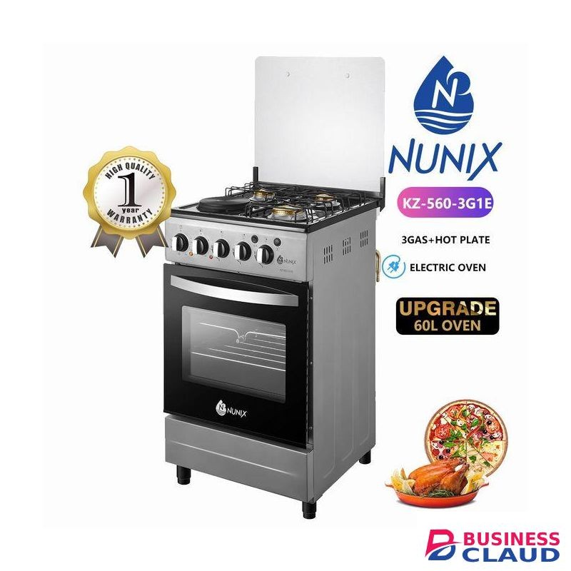 Nunix Gas+1 Electric FREE STANDING Cooker Burner Stove WITH ELECTRIC OVEN