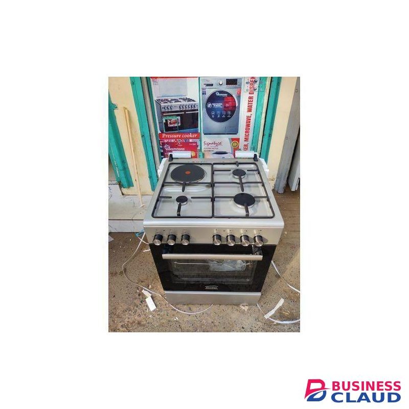 VON Simfer 60 BY 60CM 3GAS+1ELECTRIC STANDING COOKER WITH FLAME FAILURE SAFETY DEVICE/GAS SENSOR AND ELECTRIC OVEN 1 YEAR WARRANTY