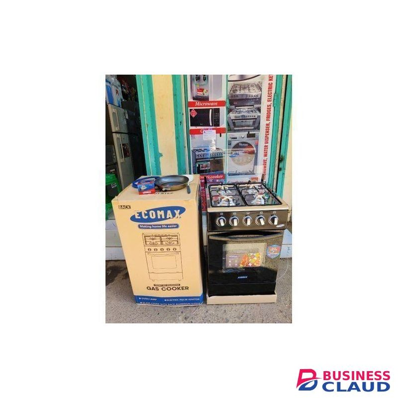 Ecomax Cooker 4 Gas Burners With ELectric oven 50x55cm