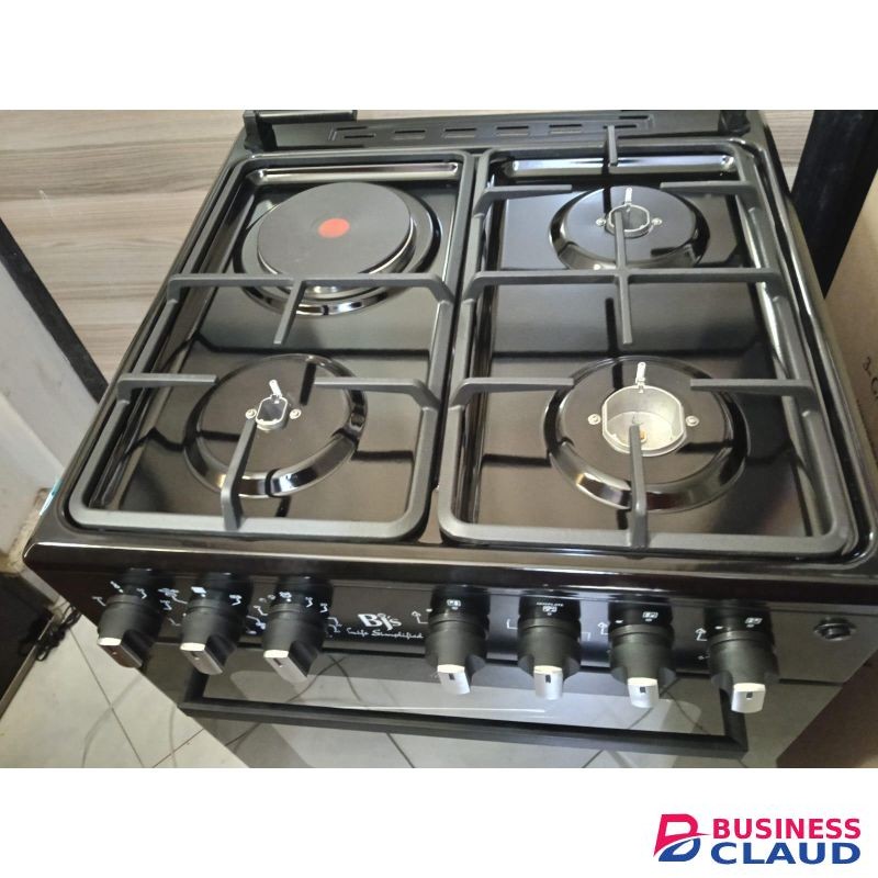 BJS 60cm X 60cm, 3 Gas Jet Burners + 1 Rapid Hot Plate, ROTISSERIE, TURBO-FAN, ELECTRIC OVEN Cooker