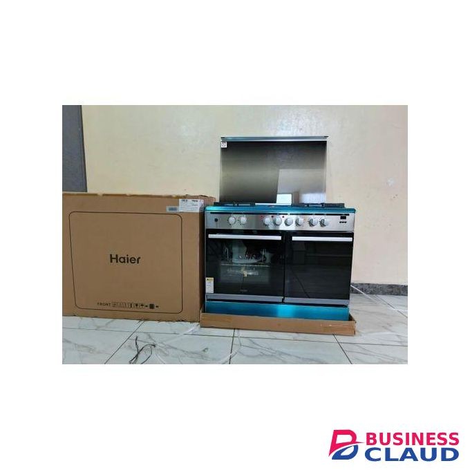 Haier 4 Gas + 2 Electric 90*60 Cooker With Electric Long Oven - Silver