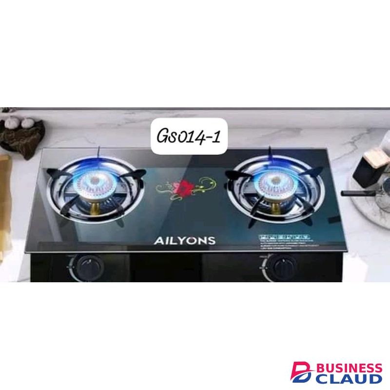 AILYONS 2 Gas Burner Table Top Glass Gas Cooker Stove