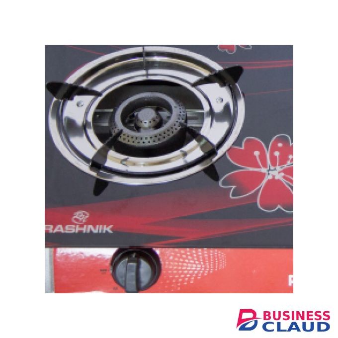 Rashnik Two Burner Gas Cooker Stove Strong Tampered Glass Top