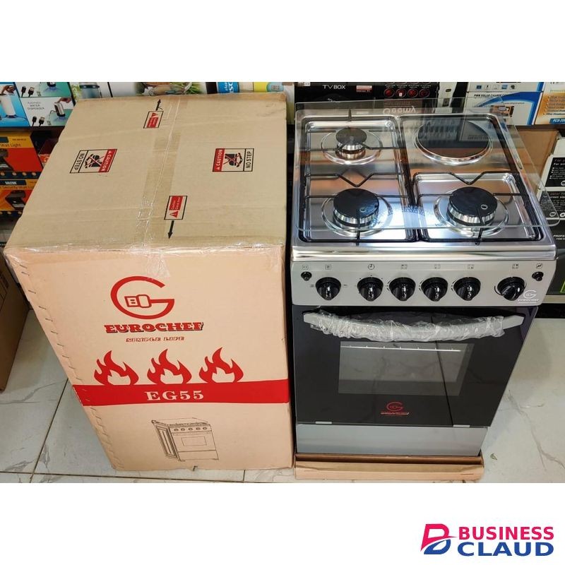 Eurochef 50 X 55, 3 Gas Jet Burners + 1 Electric Standing Cooker + Electric Oven
