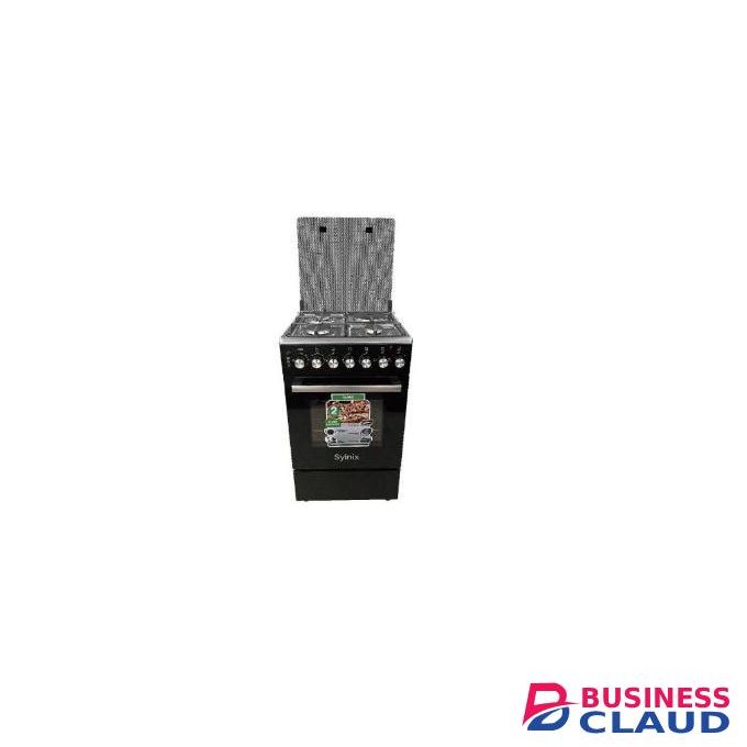 Syinix 50×55cm Standing Cooker 3 Gas + 1 Electric Hotplate, Electric Oven, Freestanding