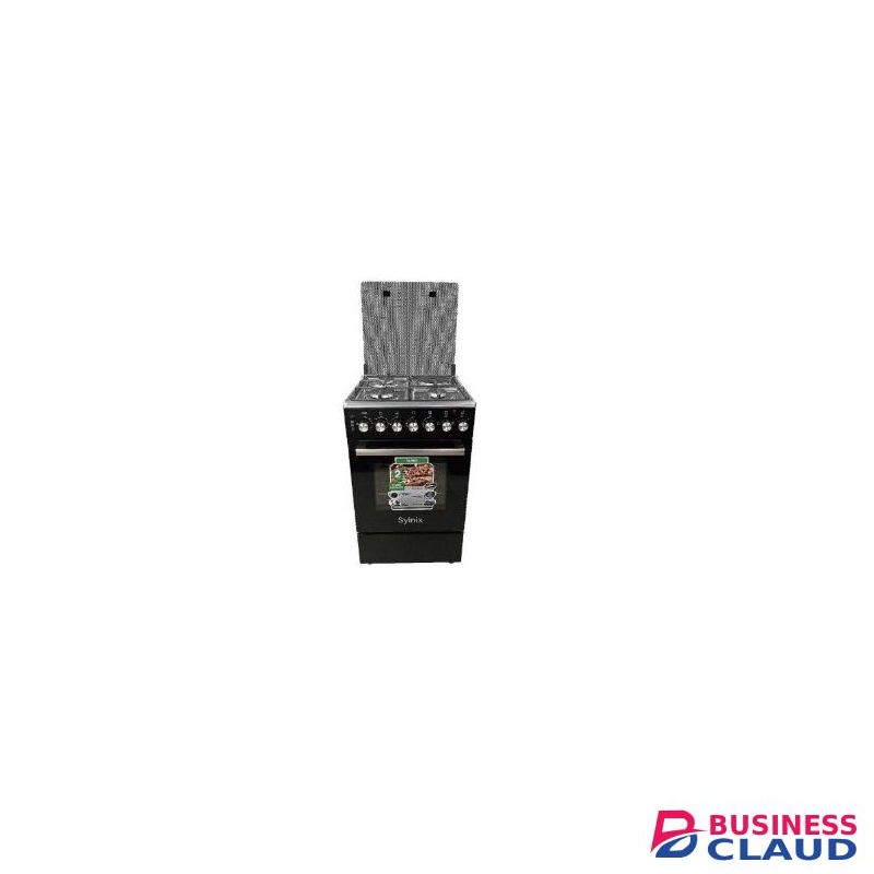 Syinix 50×55cm Standing Cooker 3 Gas + 1 Electric Hotplate, Electric Oven, Freestanding