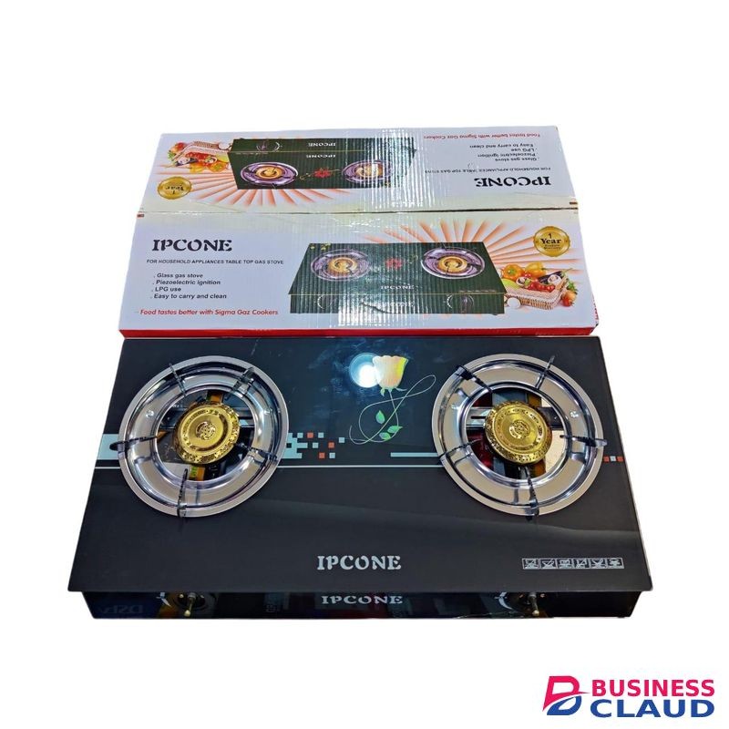 2 Gas Burner Table Top Glass Gas Cooker Stove