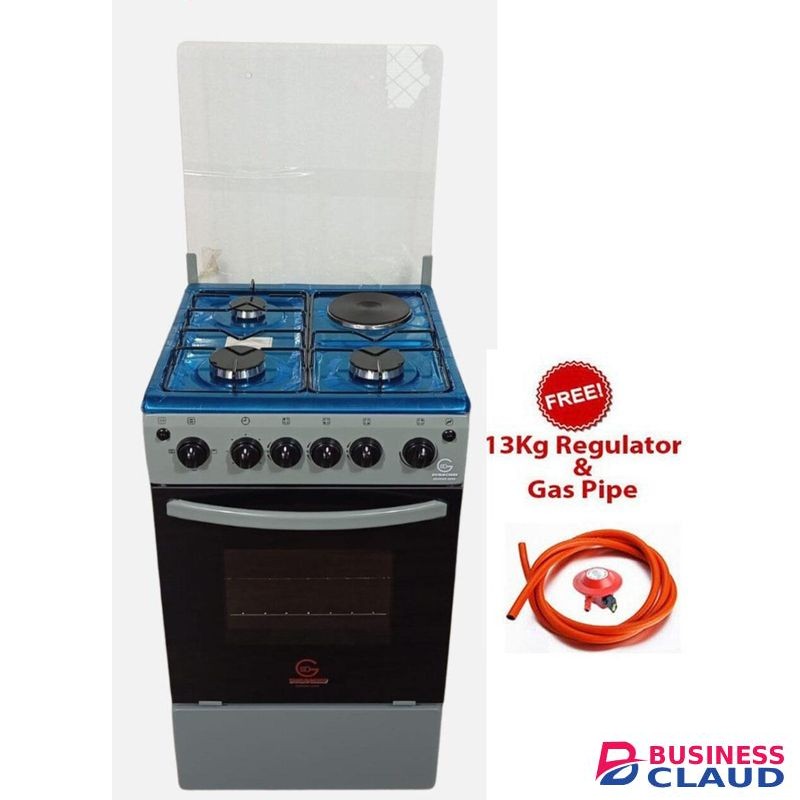Eurochef Cooker - 50 X 55, 3 Gas Jet Burners + 1 Electric, Electric Oven, Rotisserie + GIFTS