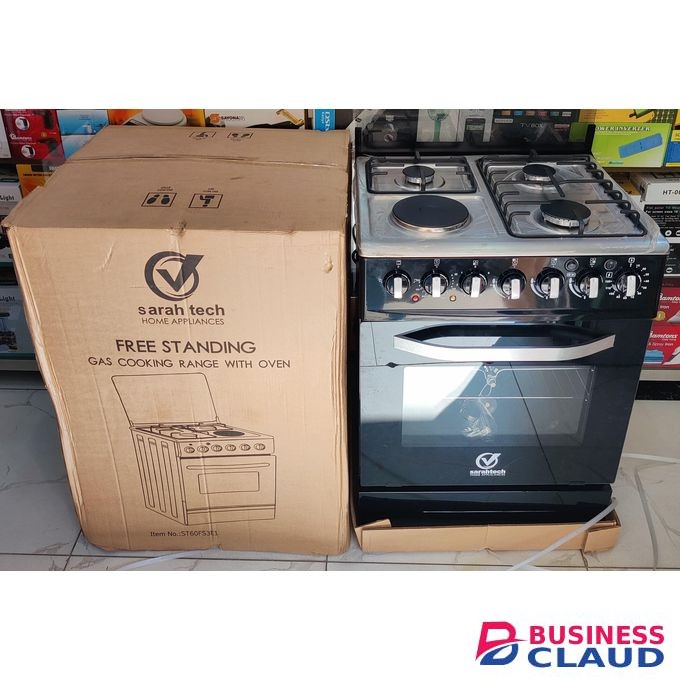 Sarah 60cm * 60cm, 3 Gas Jet Burners + 1 Hot Plate, Standing Cooker with Electric Oven