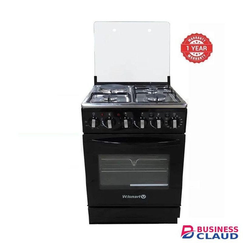 VOLSMART Cooker - 50*55, 3 Gas Jet Burners + 1 Hot Plate, Electric Oven(1YR WRTY)