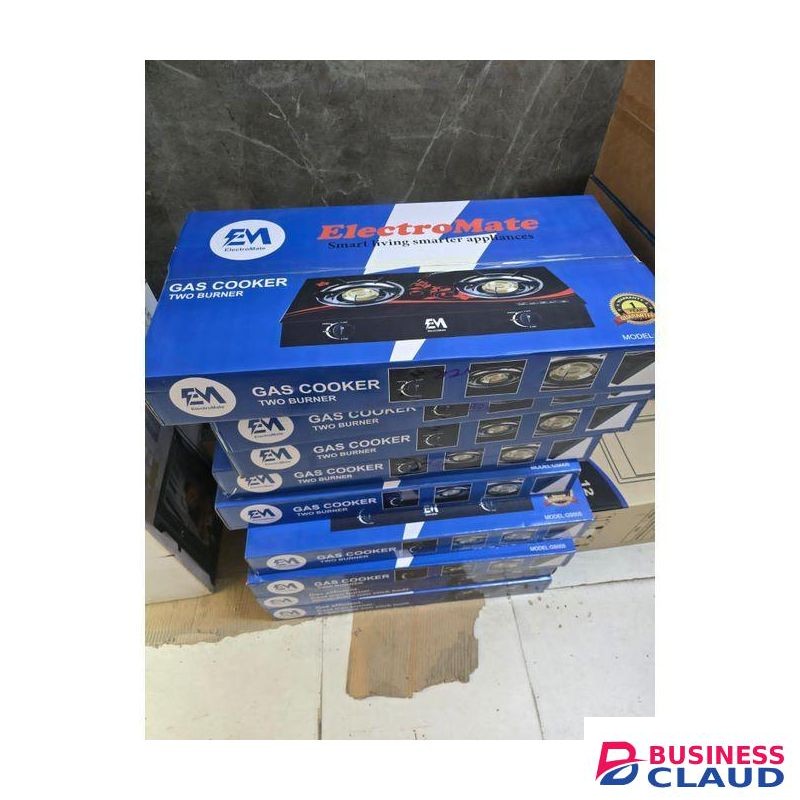 ElectroMate New Arrival! Glass Double Burner Gas Cooker Portable Energy Saving Stove for Fast and Even Cooking Ideal for Home Kitchen Apartments and Outdoor Use