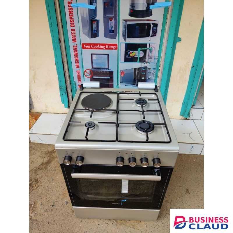 Simfer 60×60, 3Gas+1Electric Hotplate Standing Cooker with JET Valves & Electric Oven