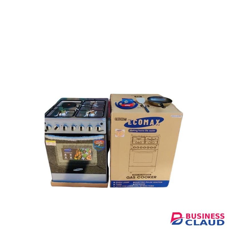 Ecomax 3gas+1hotplate 60*60 standing cooker with electric oven plus free gifts(1 year warranty)