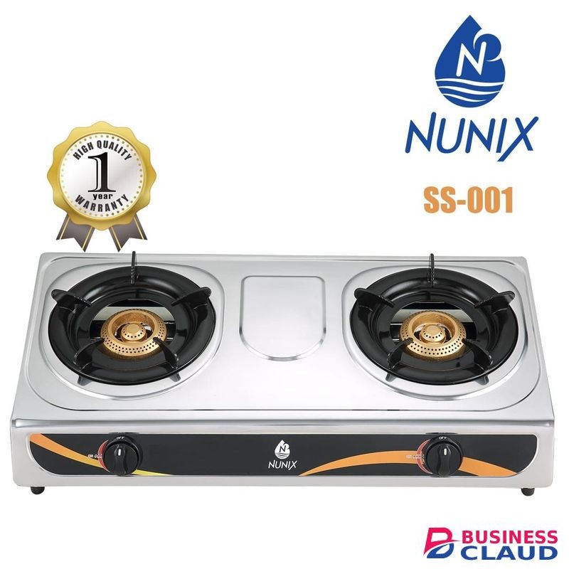 Nunix 2 Burner Gas Stove Cooker SS-001