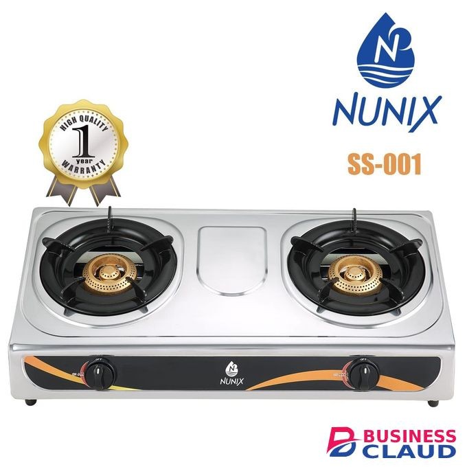 Nunix 2 Burner Gas Stove Cooker SS-001