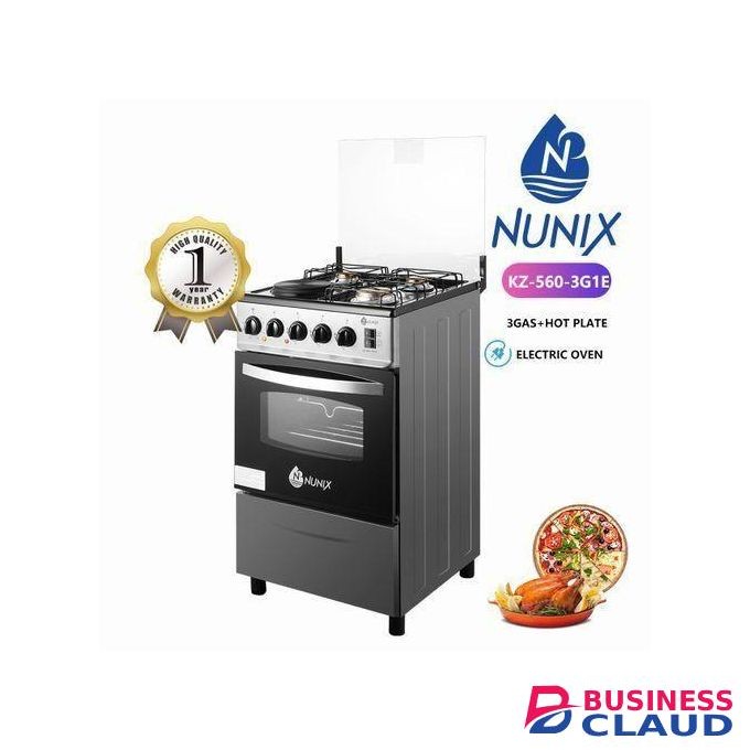 Nunix Free Standing 3+1 Electric Cooker With Electric Oven