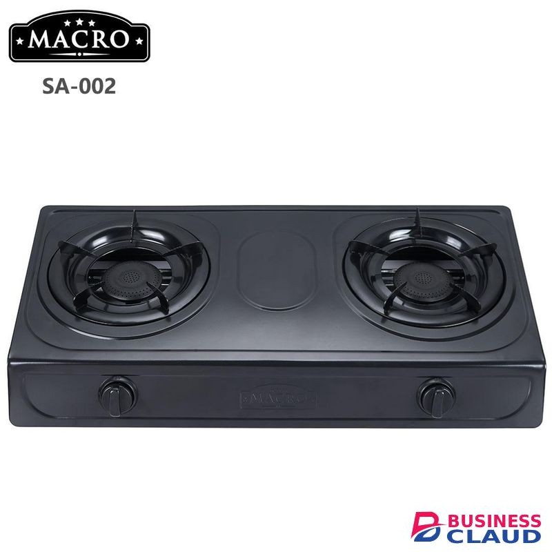Macro Auto Ignition Table Top Double Burner Gas Stove Cooker + 6KG Regulator+Pipe