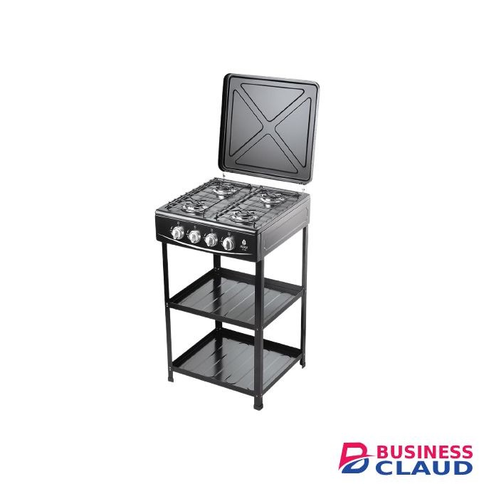 Nunix Standing Gas Cooker 4 Outlets and Shelves