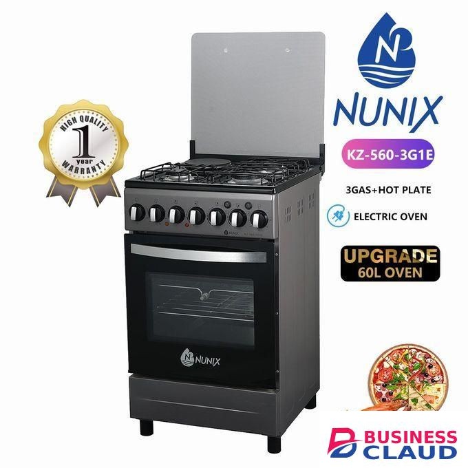Nunix 3+1 Burner Freestanding Cooker Cooker With Electric Oven