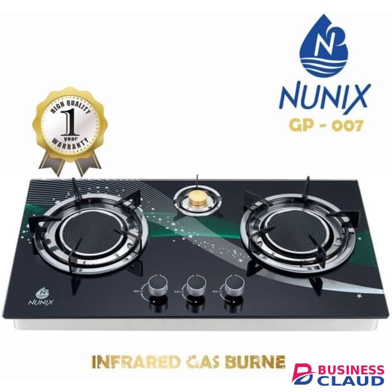 Nunix 3 burner Infrared Gas cooker stove