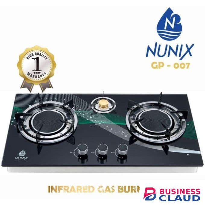 Nunix 3 burner Infrared Gas cooker stove