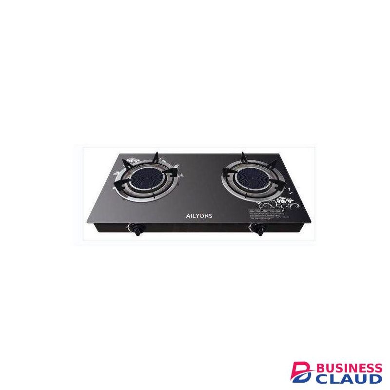 AILYONS ILYONS Table Top Double INFRARED Burner Glass Gas Stove Cooker + FREE 1. 5M Pipe + 6 Kg Regulator