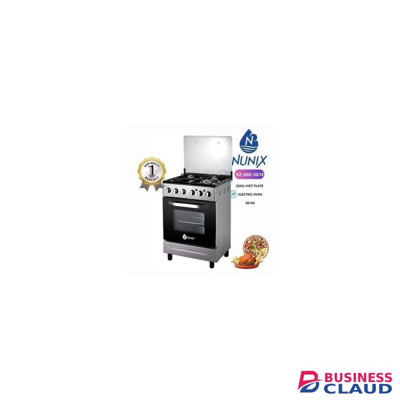 Nunix Cooker-60×60 3+1 Freestanding Cooker With Electric Oven