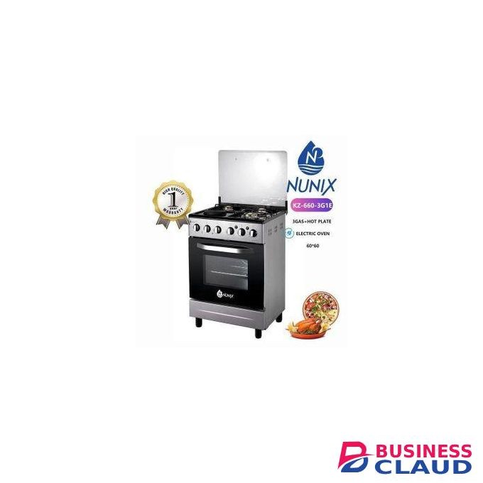 Nunix Cooker-60×60 3+1 Freestanding Cooker With Electric Oven