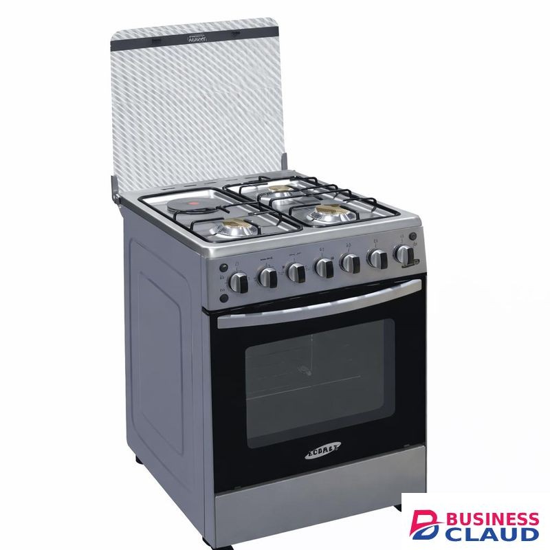 Ecomax LX-880, 3 Gas + 1 Electric 60*60 Freestanding Gas Cooker - Silver Grey