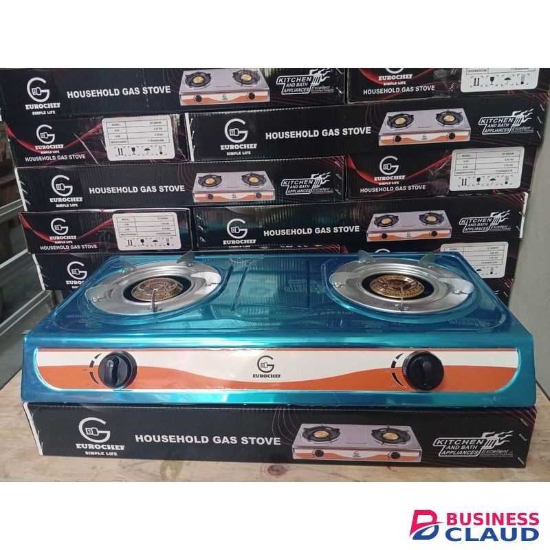 Eurochef Stainless Steel 2 Burner Table Top Gas Cooker