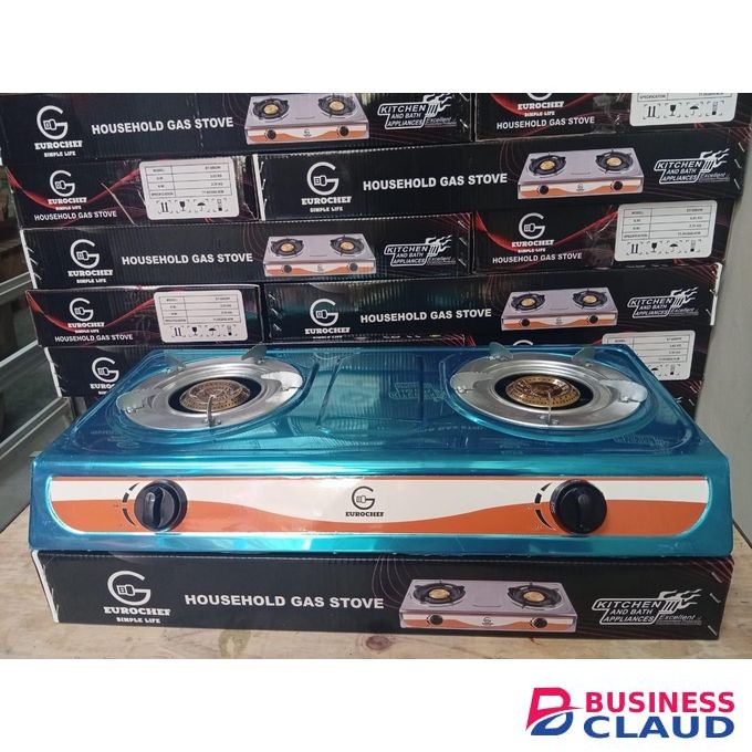 Eurochef Stainless Steel 2 Burner Table Top Gas Cooker