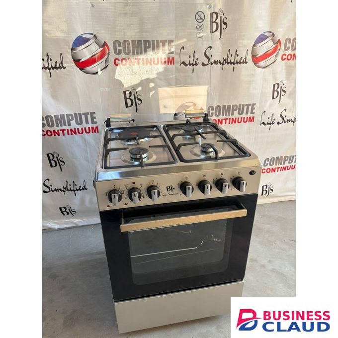BJS 60×60cm 3 Gas cooker+1 Hotplate stainless steel standing cooking
